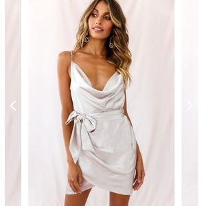 Champagne satin dress